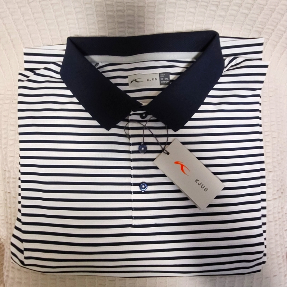 KJUS Luis Stripe Golf Polo‎